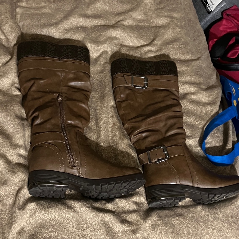 Call It Spring Brown Over the Knee Boots
